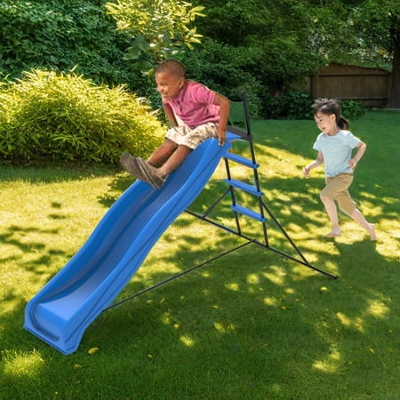 JIAOBAI Home Playground Equipment, 7.2' Indoor/Outdoor Wavy Slide, Play Set Kids Slide, Ages 3 to 10