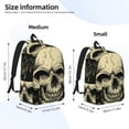 thumbnail image 2 of Fuzoiu Gothic Winged Skull Print Canvas Backpack,Lightweight Travel Daypack,School Backpack Purse for Women Men, Casual Aesthetic Backpack, 2 of 5