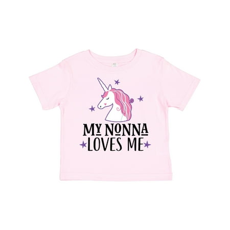 

Inktastic My Nonna Loves Me Unicorn Gift Toddler Toddler Girl T-Shirt
