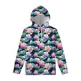 thumbnail image 5 of Sudadera con capucha con estampado 3D de hojas y flores de loto para hombre y mujer, sudadera con capucha floral de primavera y otoño, sudaderas de manga larga, camisetas informales, 5 of 5