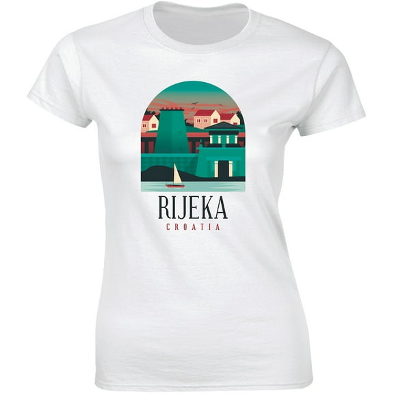 Rijeka Croatia - Best Hrvatska City Skyline Women's Gift T-Shirt