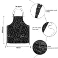 thumbnail image 3 of Math Equations Chemical Structures Black Pattern Kids Aprons for Girls and Boys,Adjustable Neck Strap Toddler Aprons for Kids Cooking Baking, 3 of 6