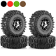 thumbnail image 2 of Juego de 4 Ruedas de Metal Beadlock de 63 mm y 1,0 Pulgadas para Coche RC Crawler TRX4M SCX24 AX24 FCX24 1/18 1/24, Piezas de Actualización Rojas, 2 of 5