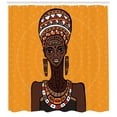 thumbnail image 3 of Ambesonne African Shower Curtain, Long Neck Folk, 69"Wx70"L, Multicolor, 3 of 3