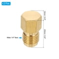 thumbnail image 2 of Uxcell 1/4" Brass Flared Plug, 2 Pack 45 Degree SAE Seal Tube Fitting, Brass Tone, 2 of 5