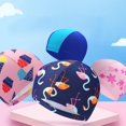 thumbnail image 3 of FYBTO 4pcs d'Un Ensemble de Bande Dessinée FYBTO Adorable Bonnet de Natation Doux Chapeau de Natation Mode Chapeau Extensible de Natation pour les Enfants Filles Garçons Enfants (Style Mixte), 3 of 7