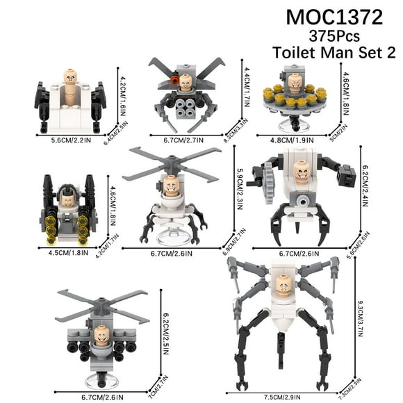 Skibidi Funny Toilet Man Building Blocks Set Titan Cameraman Game Model Building Blocks Collectible Toys