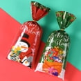 thumbnail image 4 of Bolsas de plástico para decoración del hogar, 25/50/100 piezas, Papá Noel, muñeco de nieve, caramelos mezclados, para regalo de Feliz Navidad, 2023, 2024, 4 of 4