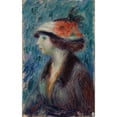 thumbnail image 3 of William James Glackens 11x14 Black Modern Framed Museum Art Print Titled - Girl with Flowered Hat (C. 1913), 3 of 5