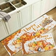 thumbnail image 3 of Happy Fall Pumpkin Decorative Kitchen Rugs Set of 2, Home Seasonal Fall Holiday Party Autumn Harvest Thanksgiving Kitchen Floor Mat 17"x47"+17"x30", 3 of 6