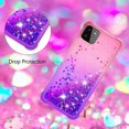 thumbnail image 5 of case for Samsung Galaxy A22 5G Case (Not 4G),Creativity Clear Gradient Quicksand Glitter Flowing Liquid Floating TPU Case Bling Diamond Sparkle Cover for Samsung Galaxy A22 5G JB Pink Mauve, 5 of 14