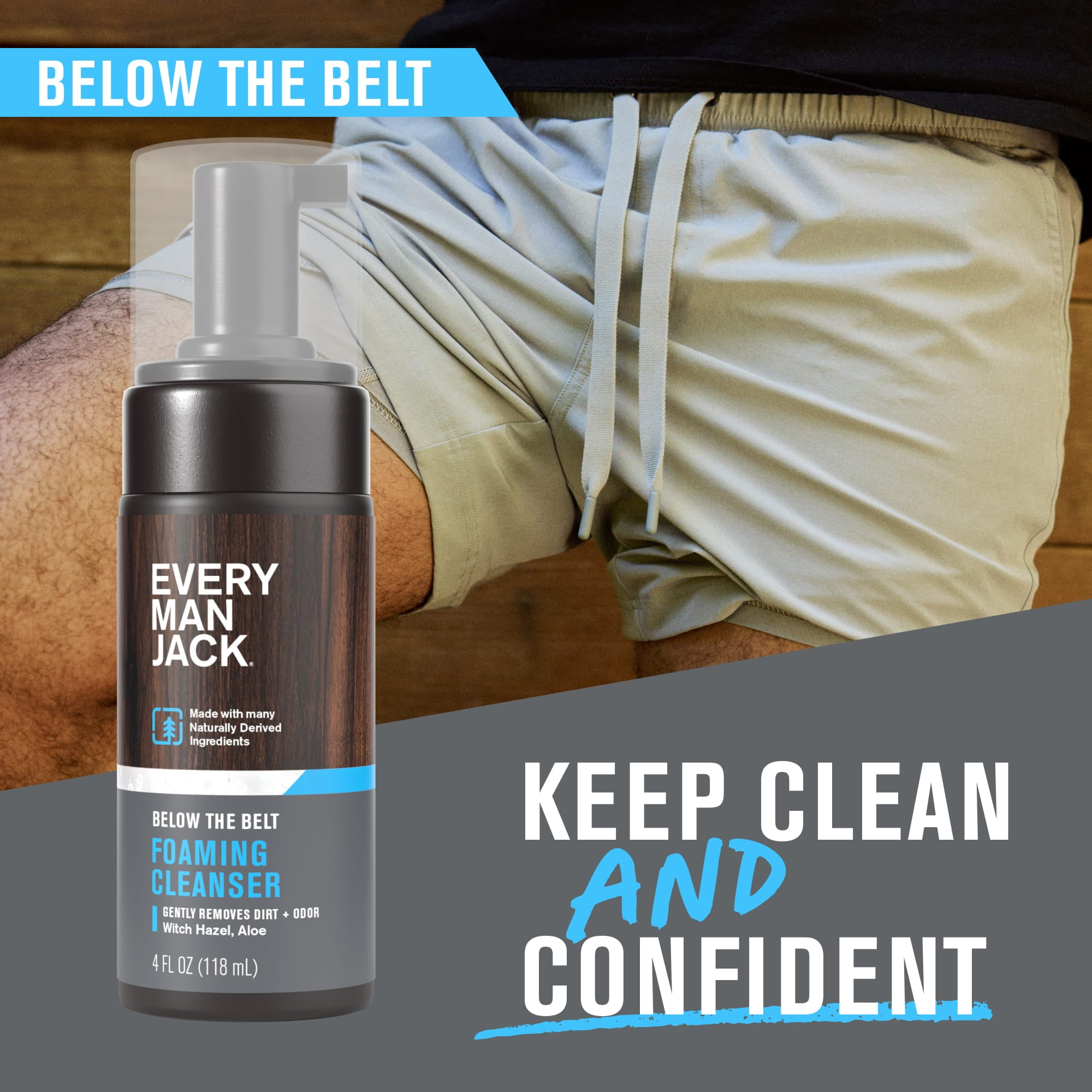 Every Man Jack Men's Below the Belt Foaming Cleanser - 4 fl. oz