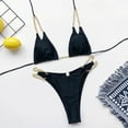 thumbnail image 4 of WQJNWEQ Bathing Suits for Women 2 Piece Ladies Bikini Patchwork Set Swimsuit Two Piece Filled Bra Swimwear Beachwear Fathers Day Gifts Deals of the Day Clearance, 4 of 7