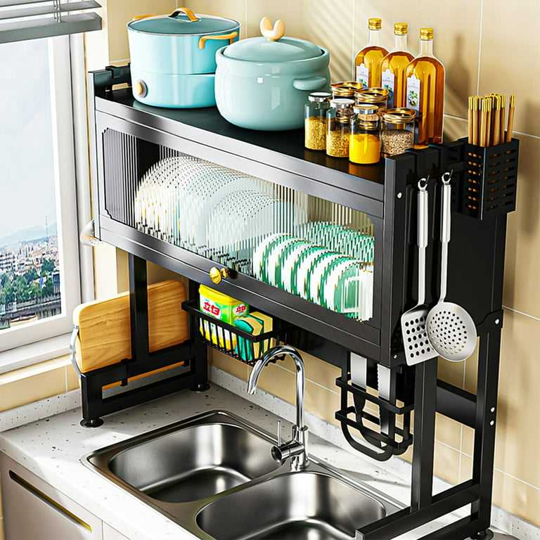 Large Dish Drying Rack,2-Tier Dish Racks for Kitchen Counter