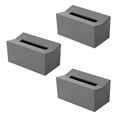 thumbnail image 1 of 3X Kitchen Tissue Box Cover Napkin Holder for Paper Towels Box Gray, 1 of 8