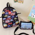 thumbnail image 4 of Cartoon Car Kids Backpack Lindo bolso de escuela con bandolera desmontable (negro) Sywqhk Para Estrenar, 4 of 6
