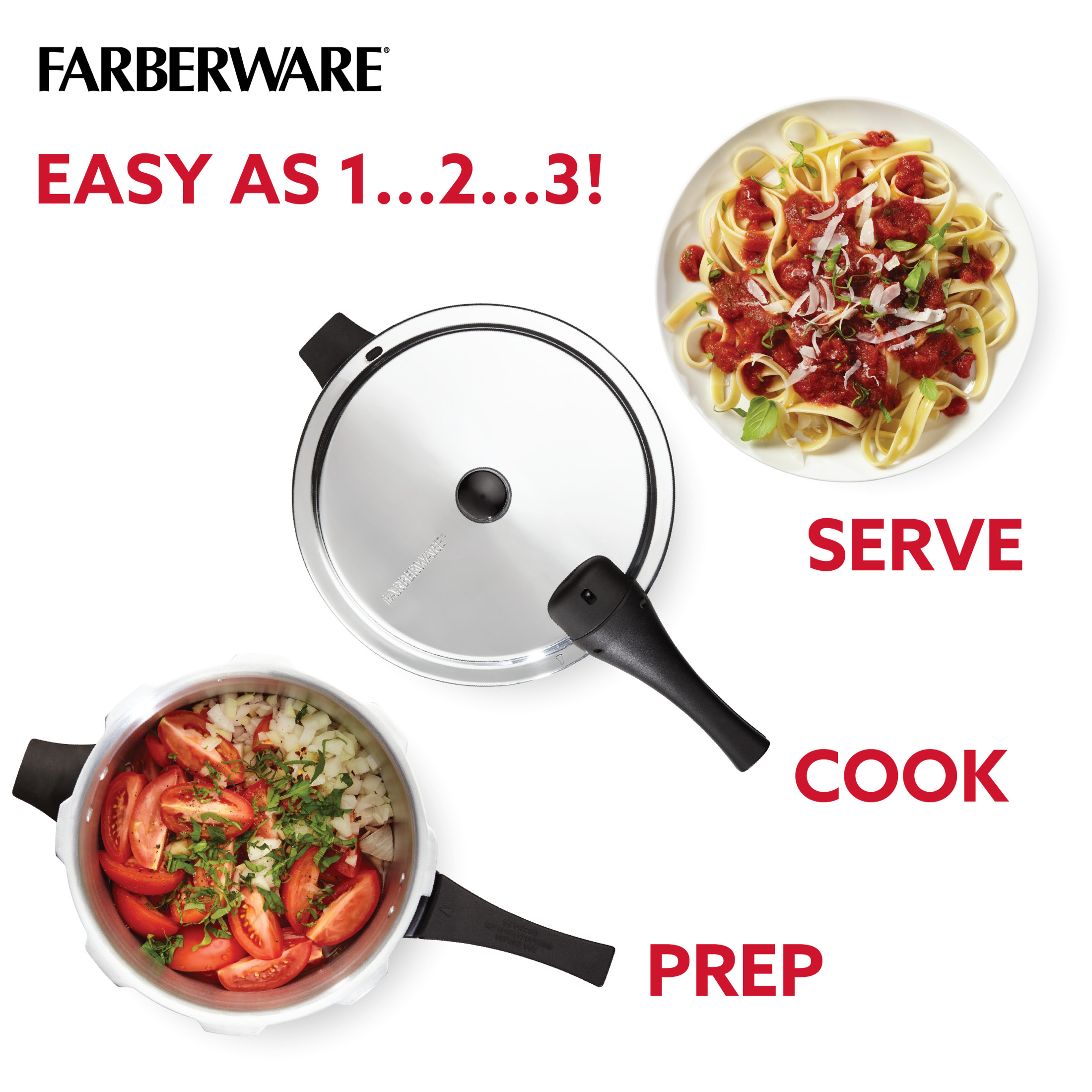 Farberware Stainless Steel Induction Stovetop Pressure Cooker, 8-Quart - image 3 of 12