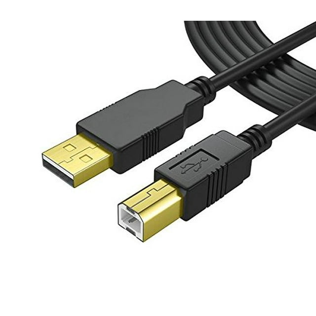 OMNIHIL (30FT) USB Cable Compatible with 80MM USB Thermal Receipt POS Printer/WELQUIC Thermal Receipt Printer/Arturia MicroBrute Synthesizer/Elektron Digitone Synth/Fujitsu fi-7162/ Arturia Keylab 61