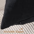 thumbnail image 4 of Topfinel Square Throw Pillow Cover Velvet Decorative Solid for Car Bedroom Coach as Gift, 18 x 18 inch, Black, 4 of 6