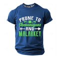 thumbnail image 4 of IWRICH Men's St. Patrick's Day Shirt Prone to Shenanigans and Malarkey Shirt St Patricks Day Tshirt Gifts for Men Blue L, 4 of 4