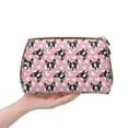 thumbnail image 5 of Bingfone French Bulldog Print Leather Makeup Bag, Portable Hand-held Zipper Female Cosmetic Bag Toiletry Bag, Suitable for Home and Travel, 5 of 6