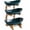 Triple-layer, variant on 3 Tier Countertop Fruit Basket Organizer, Ceramic Vegetable Organizer with Bamboo Frame Cute Kitchen Display for Fruits and Veggies Space Saving