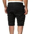 thumbnail image 4 of BiZtdJrK Slim Fit Cotton Shorts for Men Below Knee Drawstring Cargo Shorts Outdoor Jogger Hiking Shorts with Multi Pockets on sale prime Black XL, 4 of 6