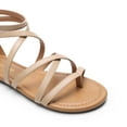 thumbnail image 6 of DREAM PAIRS Women's Dressy Gladiator Summer Cross Strappy Sandals Comfort Flat Casual Beach Fisherman Thong Sandals, 6 of 6