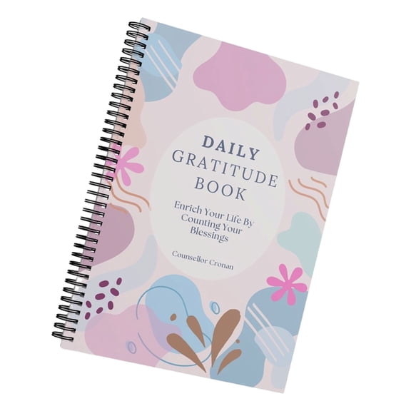 Mental Wellness Gratitude Planner Notebook Twin Coil Binding Gratitude Journal for Daily Positive Thinking Tracking