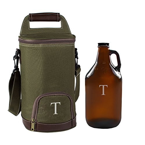 Cathys Concepts Personalized Growler Cooler Monogrammed Letter H Green Cathys Concepts 4899G-H