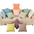 thumbnail image 5 of Nvzi 2 fundas de almohada de lino liso. Clásicas y atemporales, de color liso y diseño sencillo, ideales para cualquier cama. Medidas: 40 x 60 cm (gris ahumado)., 5 of 5