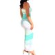 thumbnail image 4 of Lucakuins Mujer Bodycon Maxi Vestido Largo, Verano Sin Mangas Bandeau Contraste Color Acanalado Vestido de Punto Lucakuins  moda, 4 of 9