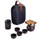 thumbnail image 2 of Juego de té de viaje con taza de arena morada, juego de tetera de cuatro tazas, regalo de mano, juego de té portátil, 2 of 5