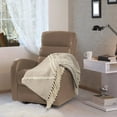 thumbnail image 2 of LR Home Ruby Beige/Cream Shag Diamond Lightweight Adult Cotton Throw Blanket, 50" x 60", 2 of 9