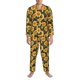 thumbnail image 3 of Balery Vintage Black Plaid Sunflower Pijama para Hombre de Dos Piezas con Manga Larga, Conjunto de Dormir y Descanso Suave con Bolsillos-XX-Large, 3 of 7