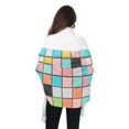 thumbnail image 4 of FORMRS Womens Scarf Winter Soft Long Big Warm Shawls Wrap Tassel Scarves, Colorful Checkered Pattern, 4 of 9