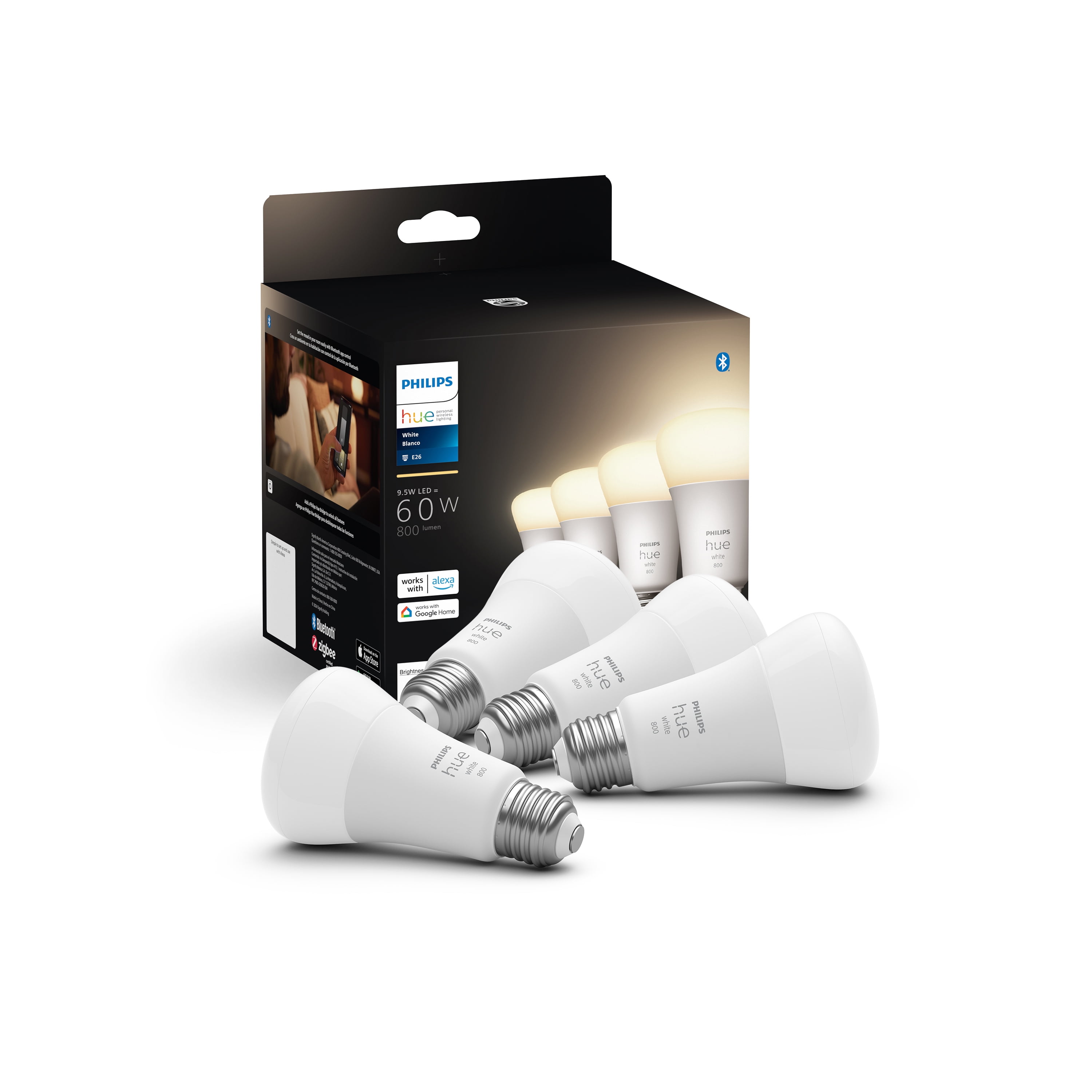 Philips Hue White E26 High Lumen Smart Bulb, 1600 Lumens