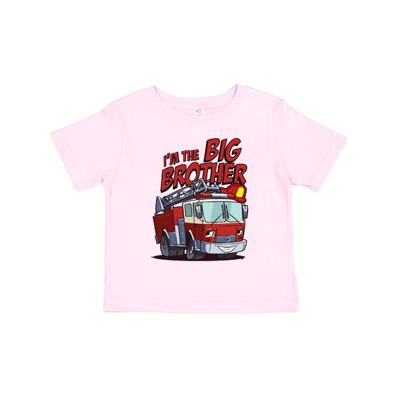 Inktastic Big Brother Fire Truck Boys Toddler T-Shirt