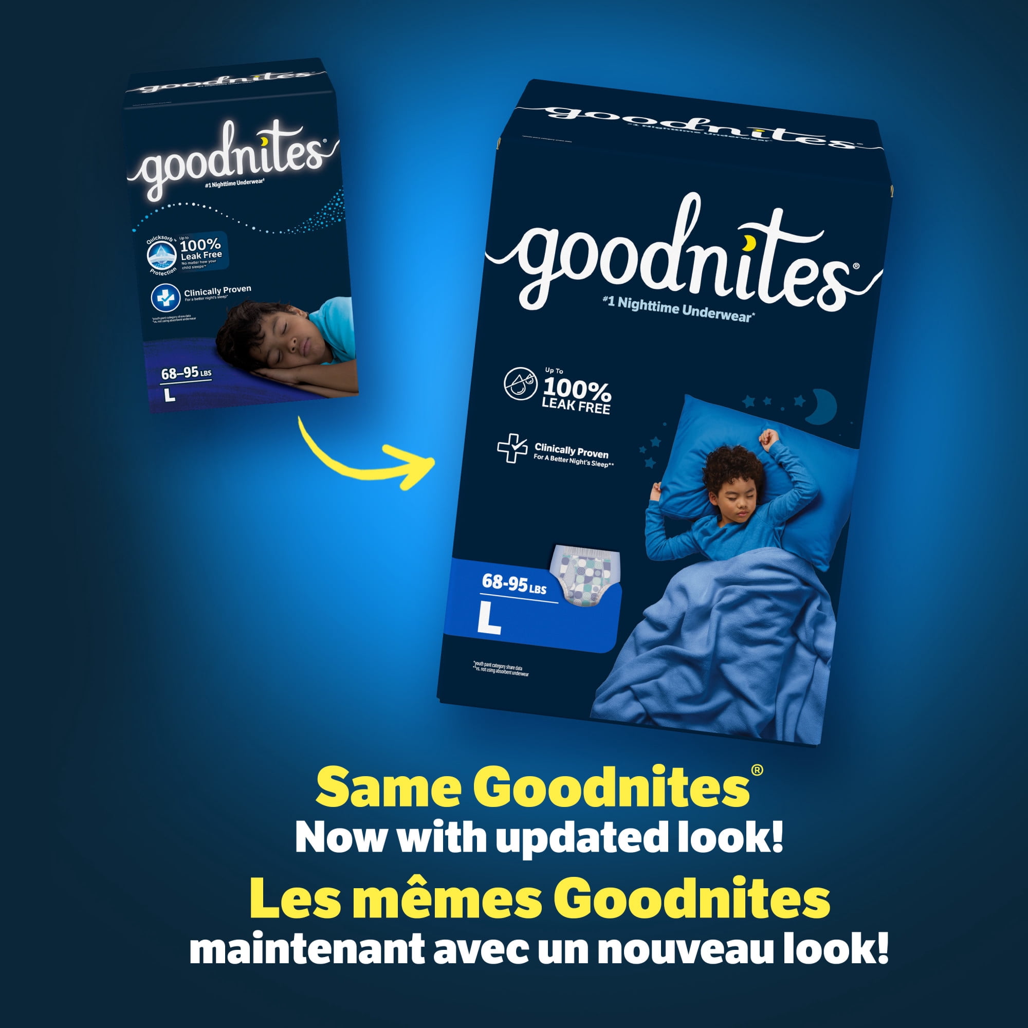 Goodnites Boys' Nighttime Bedwetting Underwear, Size XS (28-43 lbs