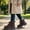 Brown-A, variant on Boys Girls High Top Combat Boots 4-11 Years Little Kids Hiking Work Boots with Side Zipper Easy of Use, Lace up for Fit, Cushioned Insole, Outdoor Casual Style, School, Everyday Wear