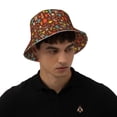 thumbnail image 4 of Fotbe Retro Coffee Sombrero Tipo Pescador con Estampado – Sombrero de Sol de Algodón de Moda para Playa, Golf, Pesca, 4 of 6