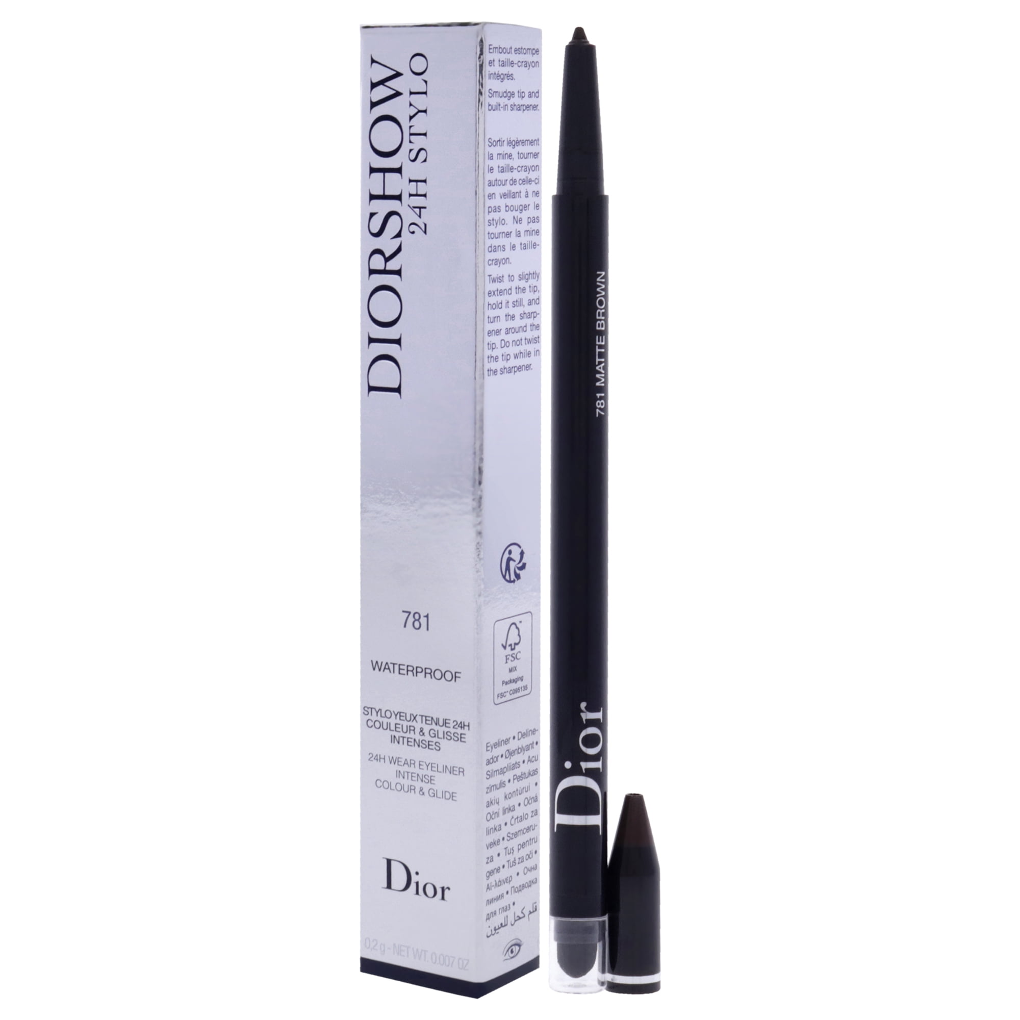 Christian Dior Diorshow 24H Stylo Waterproof Eyeliner - 781 Matte Brown , 0.007 oz Eyeliner