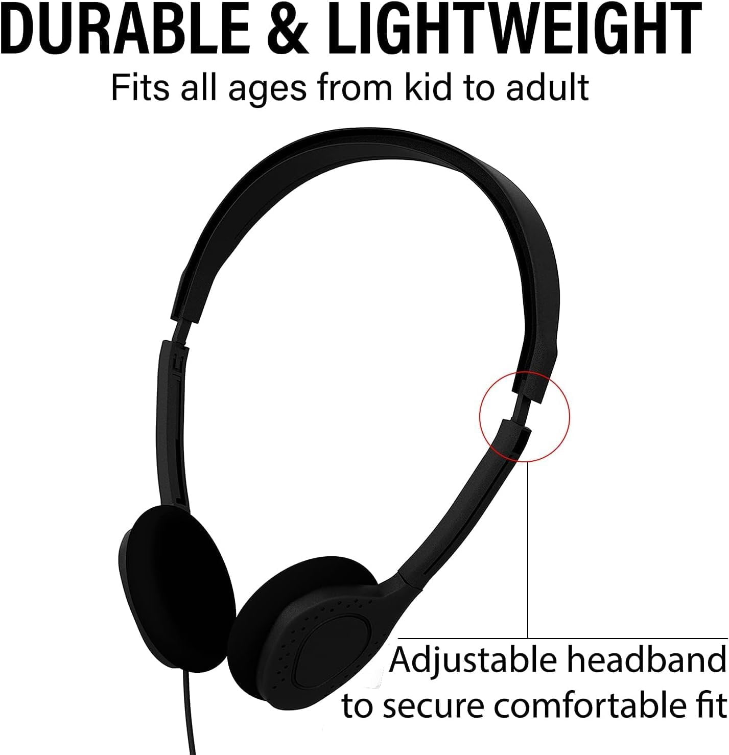 Budget-Friendly Classroom Headphones – 10 Pack On-Ear Wired Headsets for Daily Educational Use