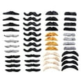 thumbnail image 2 of Juego de 48 piezas de bigotes falsos Sunnimix Disfraz de Halloween 6 diseños Novedad Bigotes, 2 of 8