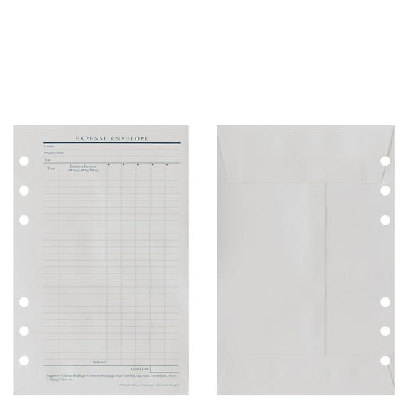 FranklinCovey Compact Expense Envelopes