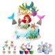 thumbnail image 2 of Decoraciones de fiesta de sirena, adornos de pastel de feliz cumpleaños, adornos de cupcakes, suministros de fiesta de tema de sirena para niños y niñas, recuerdos de Baby Shower, 2 of 4