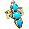 thumbnail image 2 of Sleeping Beauty Turquoise Ring Size 9 (925 Sterling Silver)  - Handmade Boho Vintage Jewelry RING130999, 2 of 3