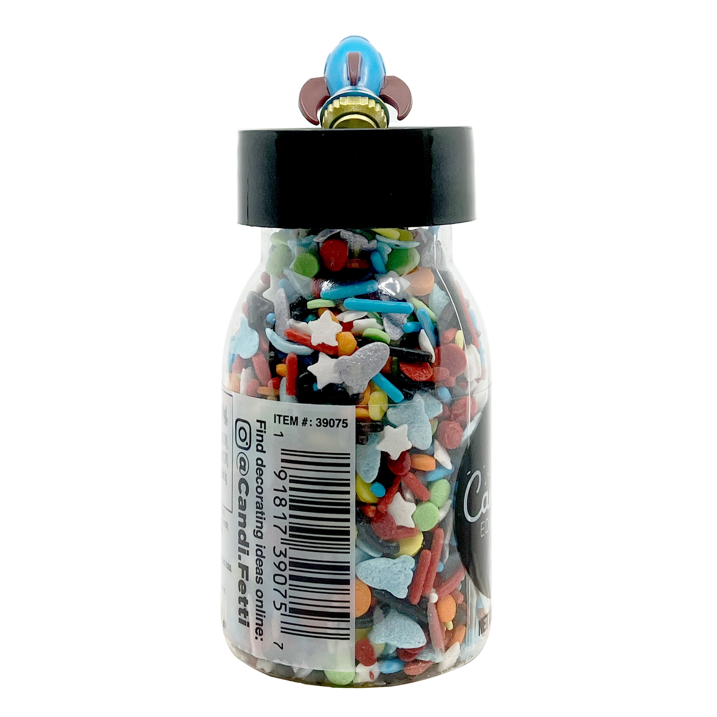 (6 pack) CandiFetti Edible Decor Galaxy Lift off Multi-Color Dessert Sprinkles, 2.82 oz