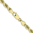 thumbnail image 5 of 10K Yellow Gold 5mm Diamond Cut Rope Chain Female Adult Necklace 24", 5 of 5