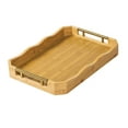 thumbnail image 5 of YWMJZEU Bamboo Serving Tray Food Storage Dinner Dessert Multipurpose Kitchen Platter Tea S, 5 of 9